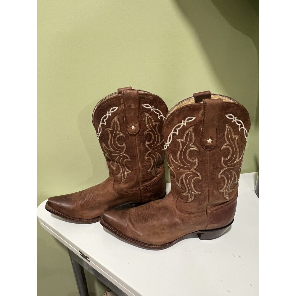 Tony Lama Women's Honey Saguaro Vaquero Western Boots (Style VF6008).